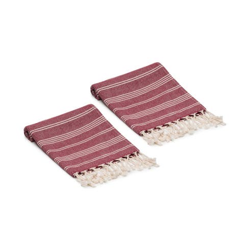 Essential Stripe Turkish Cotton Bath and Hand Towel - Set