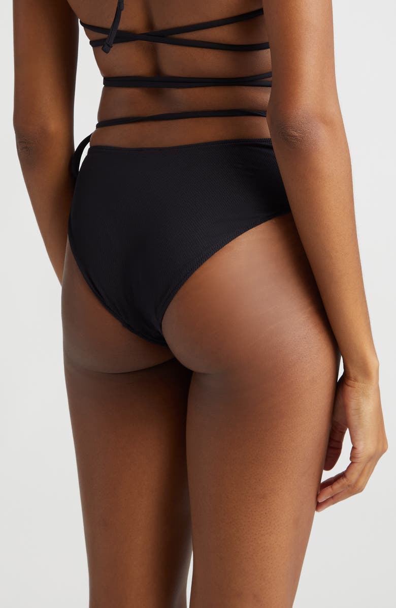 K.NGSLEY Naomi Asymmetric Tie Waist Bikini Bottoms, Alternate, color, 