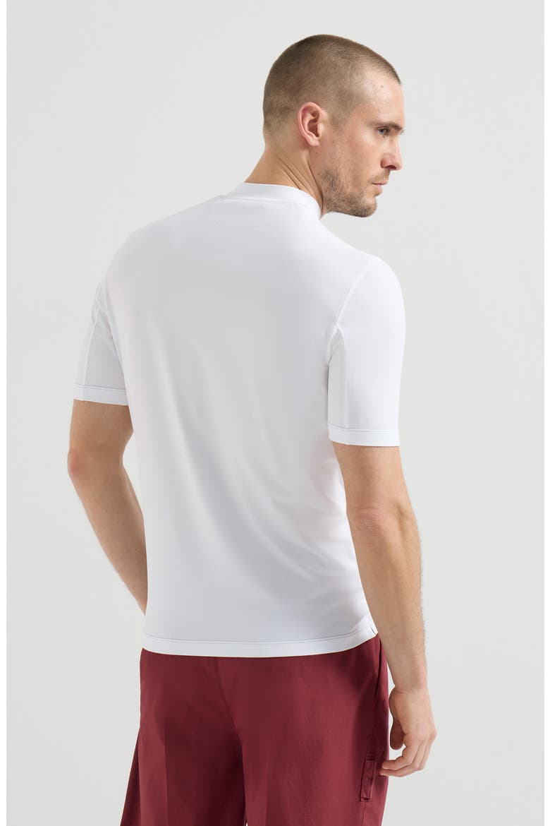 Piqué T-shirt with logo, Alternate, color, White