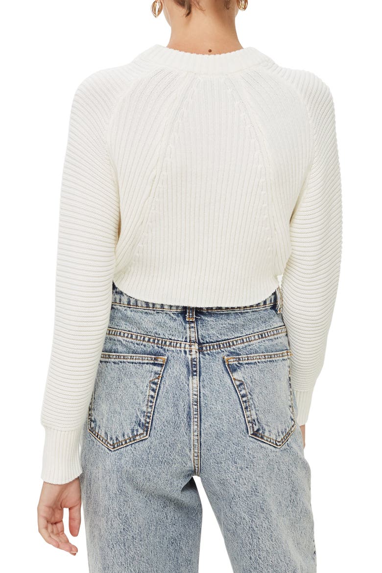 Super Crop Sweater, Alternate, color, IVORY