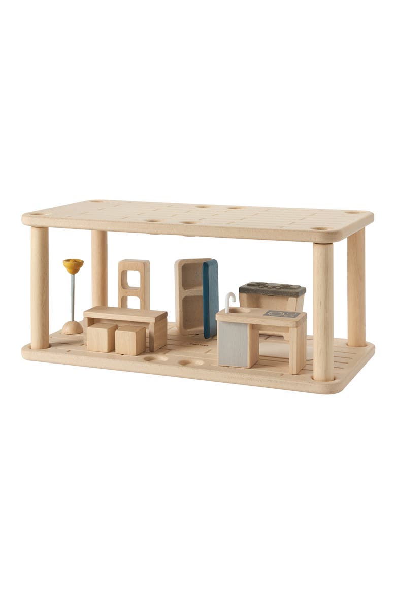 Dollhouse Kitchen & Dining Flat, Alternate, color, BROWN