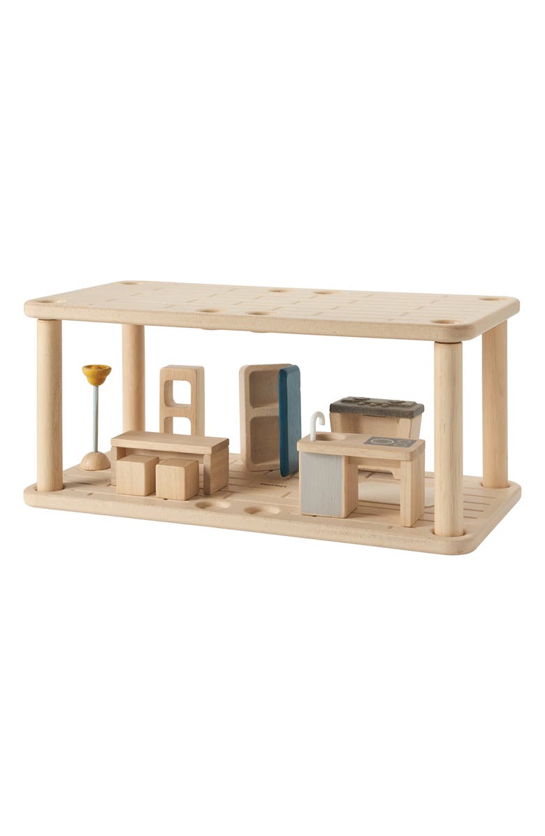 PlanToys<sup>®</sup> Dollhouse Kitchen & Dining Flat, Alternate, color, Brown