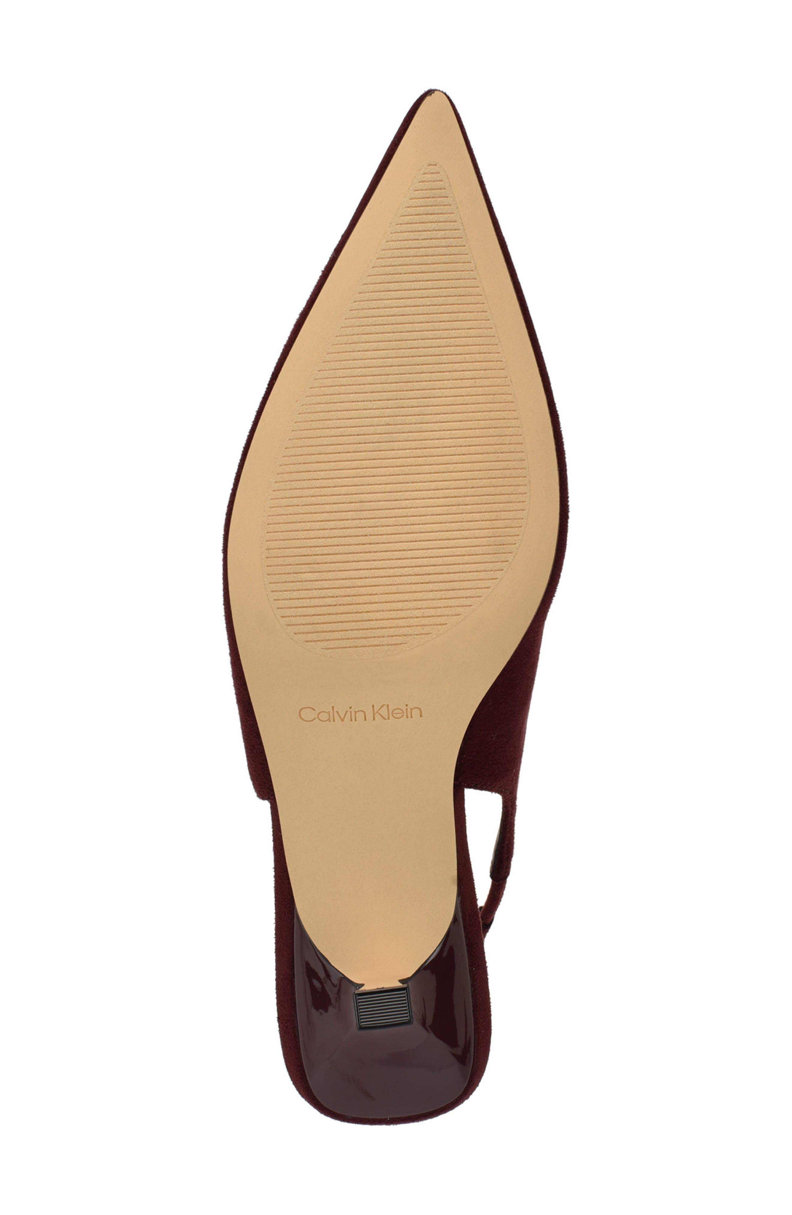 Chellie Pointed Toe Slingback Pump, Alternate, color, DARK RED