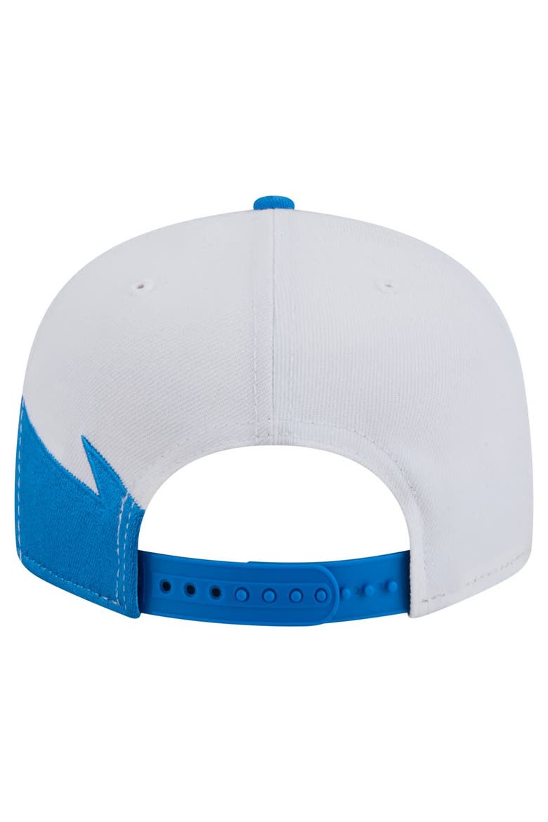 Men's New Era Blue Detroit Lions Throwback Jagged 9FiFTY Snapback Hat, Alternate, color, Blue