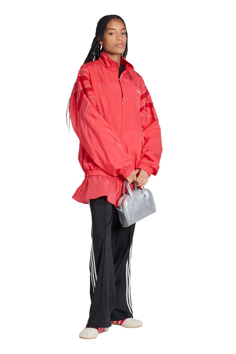 Santiago Peplum Track Jacket, Alternate, color, SEMI LUCID RED