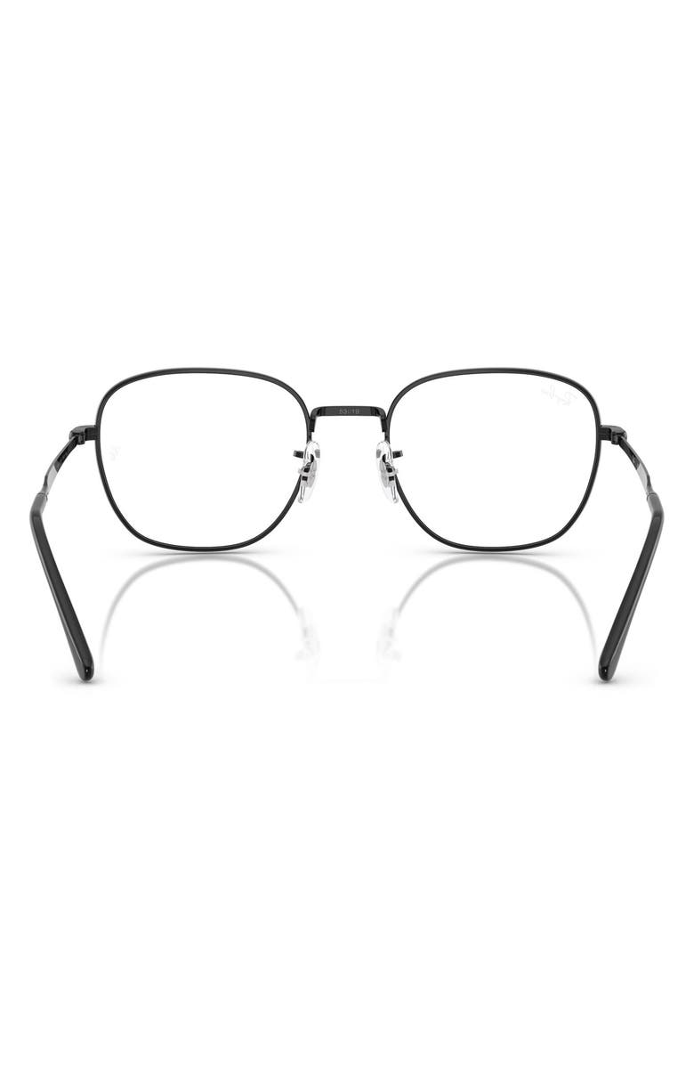 Ray-Ban 51mm Square Optical Glasses, Alternate, color, Black