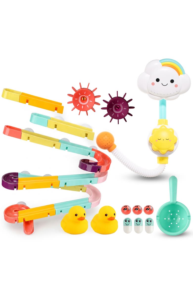 Sperric Interactive Durable Bathtub Slide and Sprayer Toy Set, Main, color, Multicolor