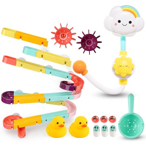 Interactive Durable Bathtub Slide and Sprayer Toy Set