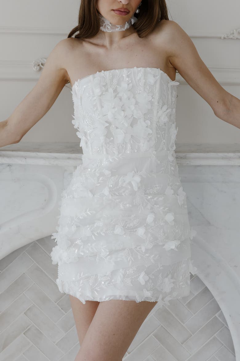 Willow Mini Dress, Alternate, color, Ivory