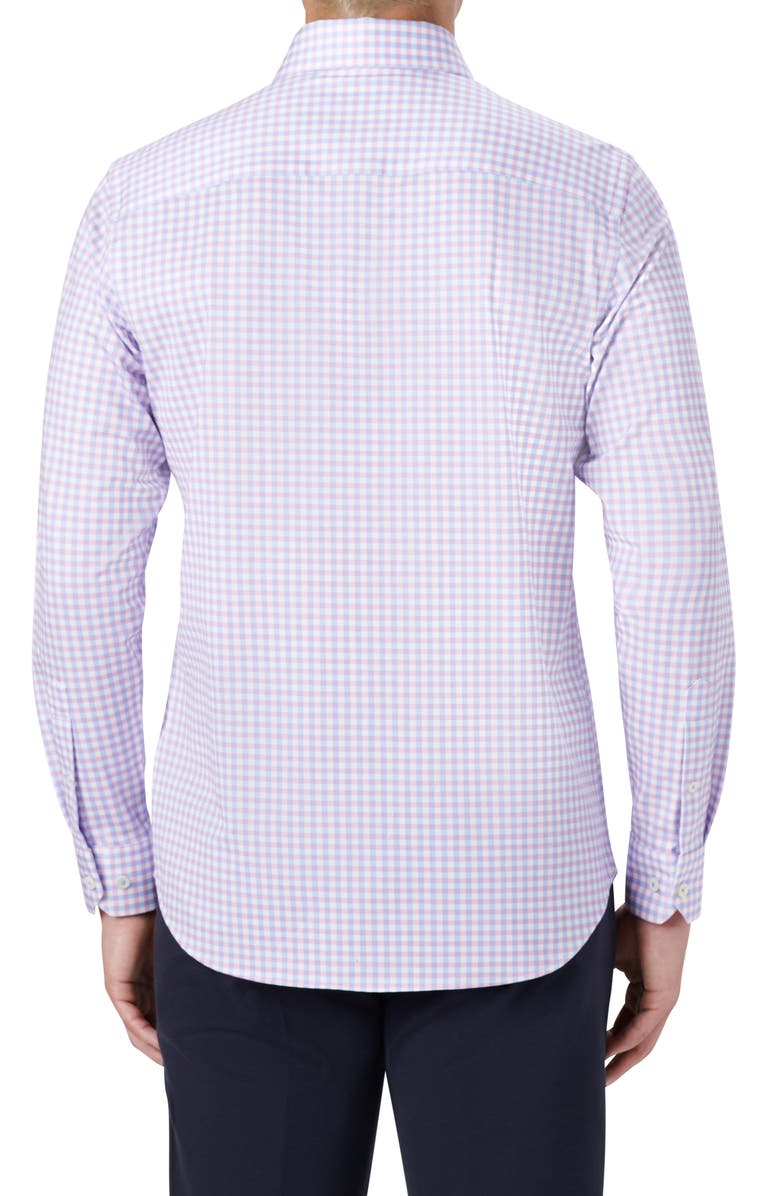 Bugatchi OoohCotton<sup>®</sup> Gingham Check Button-Down Shirt, Alternate, color, 