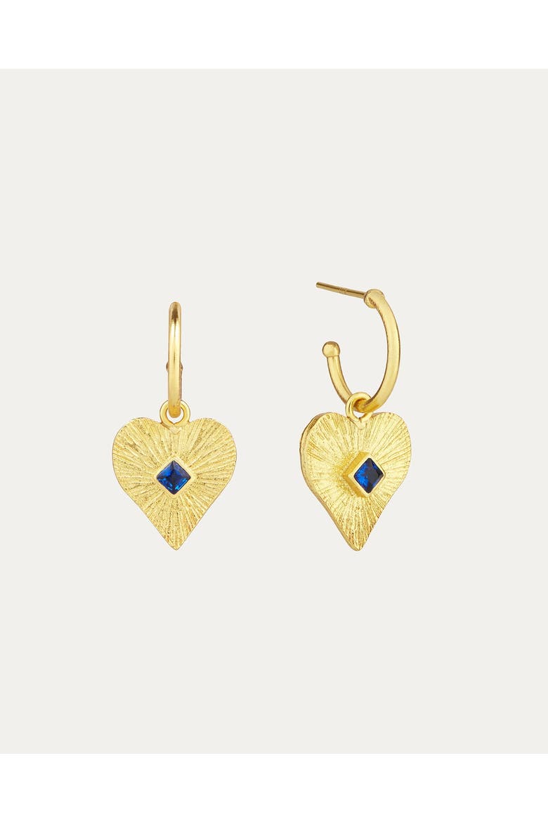 Heart Hoop Earrings, Main, color, Gold