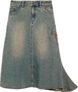 Desigual Asymmetric A-Line Denim Skirt