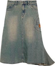 Desigual Asymmetric A-Line Denim Skirt