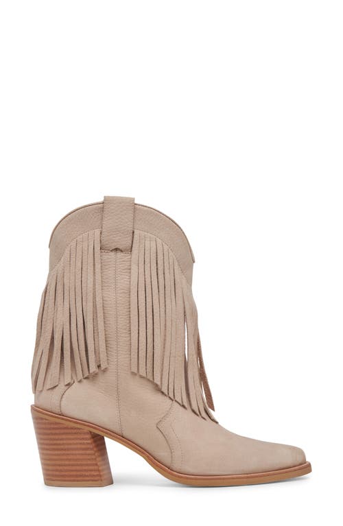 Dolce Vita Kaylie Pointed Toe Western Boot In Taupe Nubuck