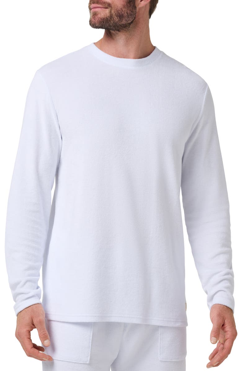 TravisMathew Beach Club Crewneck Sweatshirt, Main, color, White