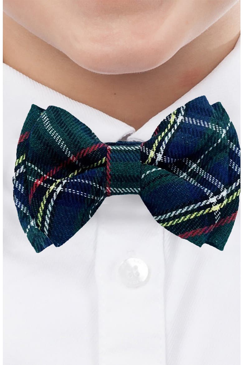 Plaid Bow Tie, Alternate, color, Green