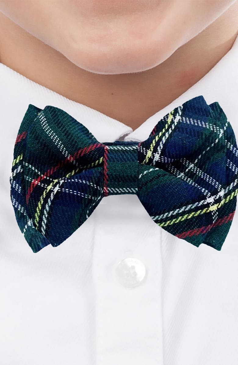 Bits & Bows Plaid Bow Tie, Alternate, color, Green