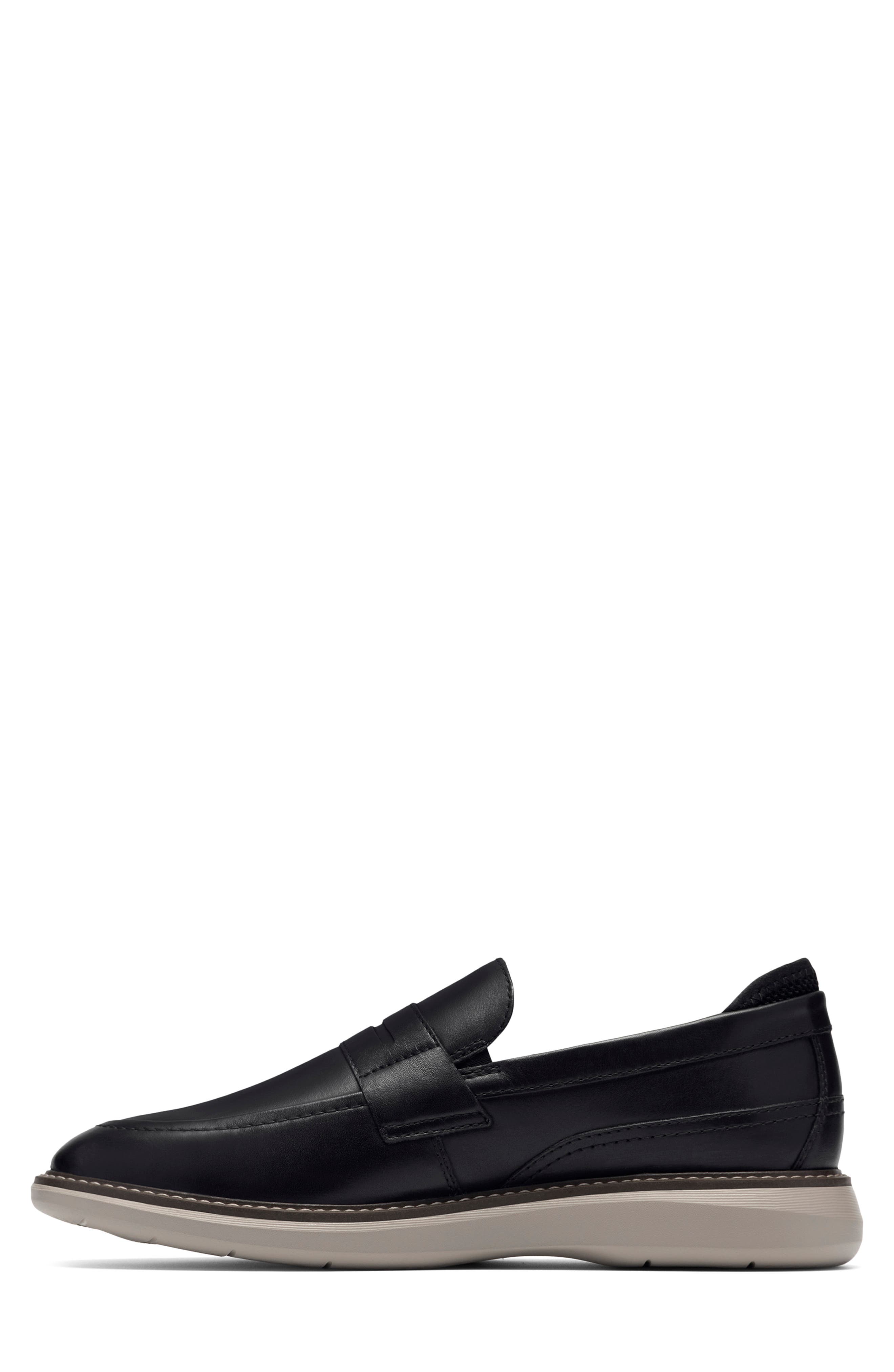 Clarks<sup>®</sup> Brantin Loafer, Alternate, color, Black Leather