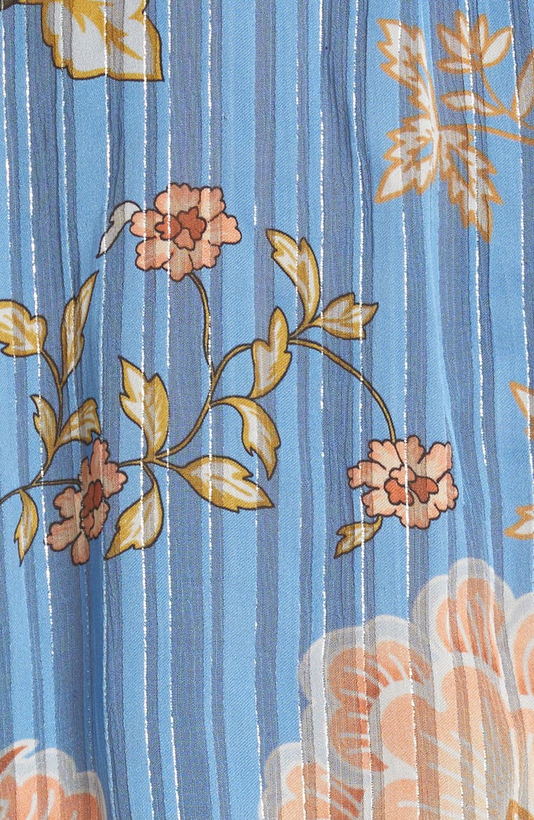 Ramy Brook Veronica Floral Metallic Ruffle Blouse, Alternate, color, 