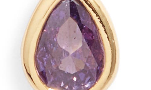 Set & Stones Teardrop Birthstone Pendant Necklace In Gold/february