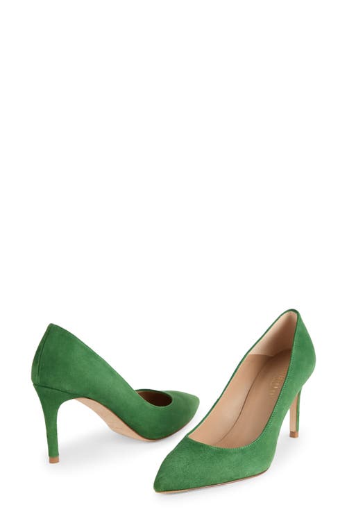 Lk Bennett Floret Pointed Toe Pump In Fern Green