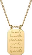 Mantra Kind Heart, Fierce Mind, Brave Spirit - Necklace