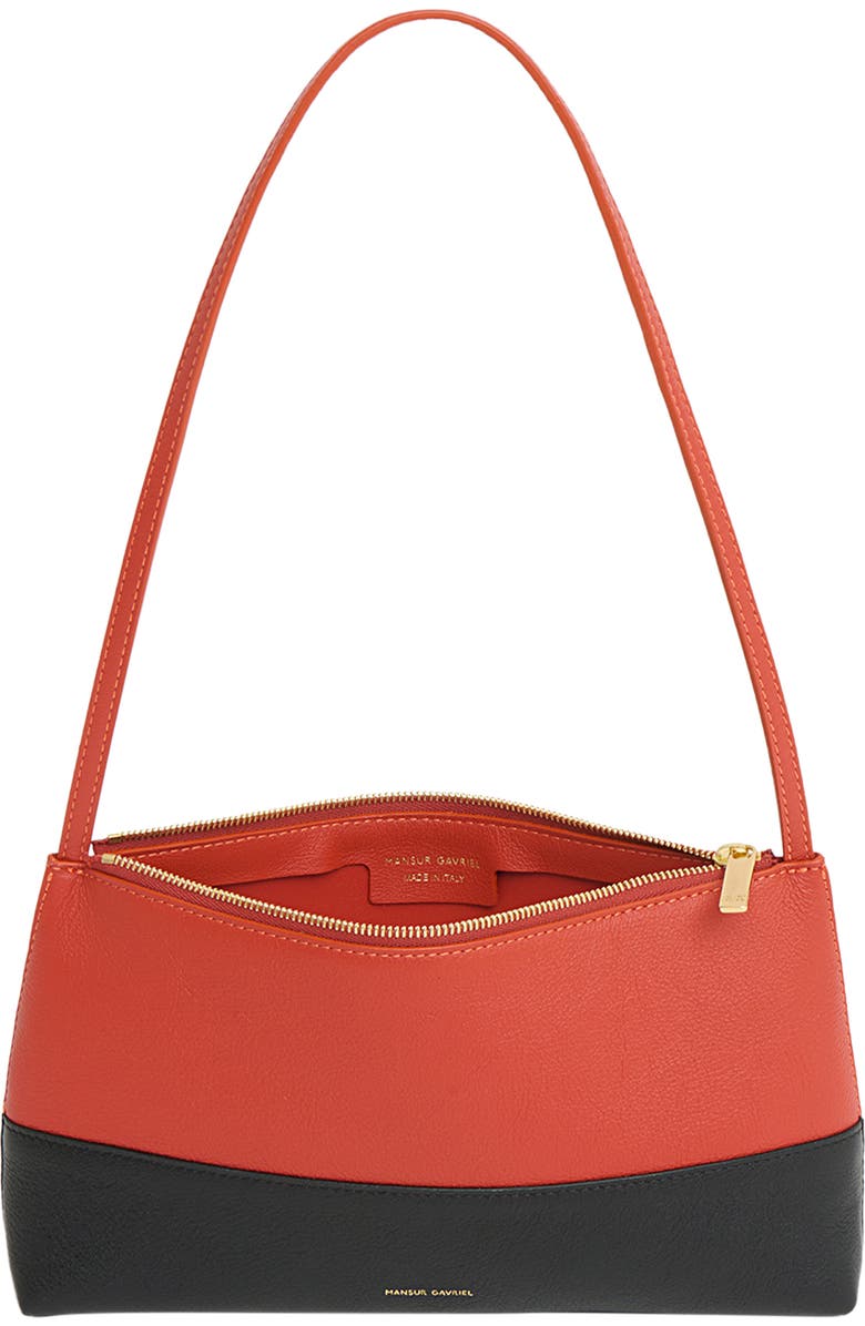 Mansur Gavriel Gaia Shoulder Bag, Alternate, color, Pomodoro/ Black