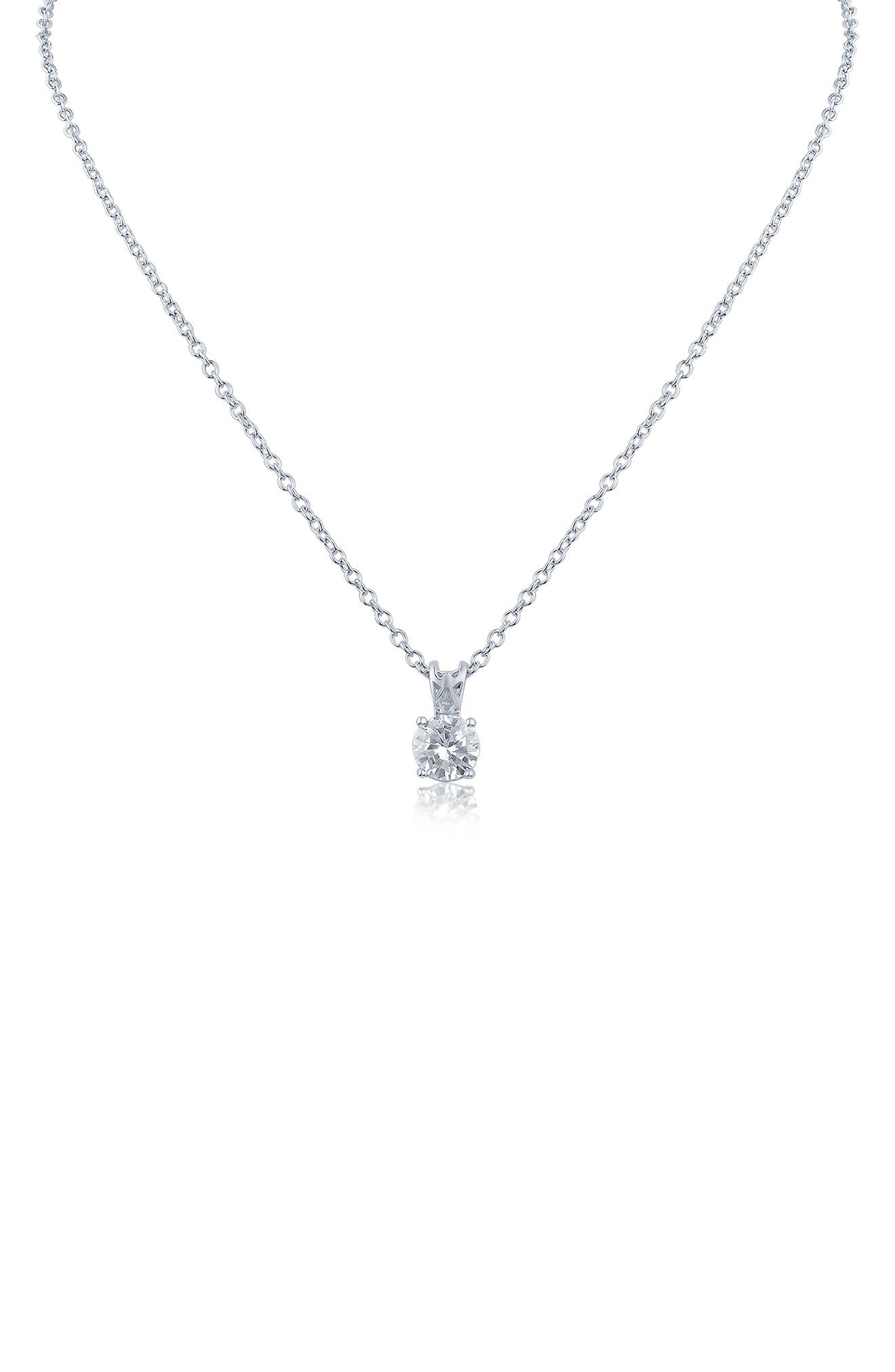 JARDIN Round Cubic Zirconia Pendant Necklace