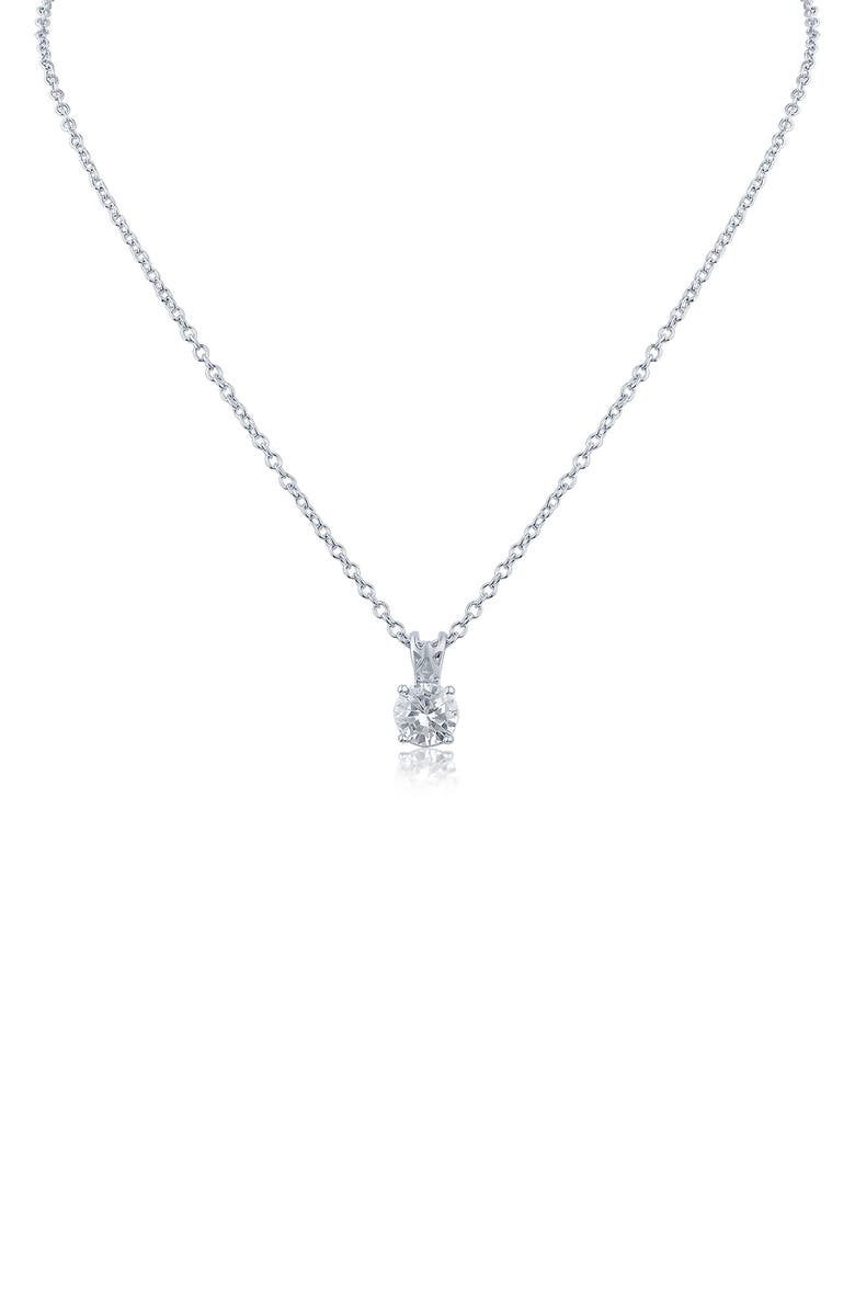 JARDIN Round Cubic Zirconia Pendant Necklace, Main, color,