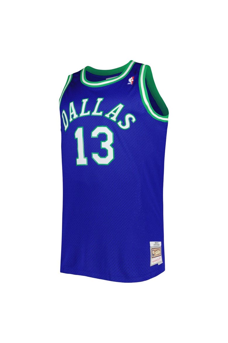 Men's Mitchell & Ness Steve Nash Blue Dallas Mavericks Big & Tall Hardwood Classics 1998/99 Swingman Jersey, Alternate, color, Blue