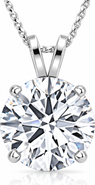 Bliss Diamond Certified 3Ct Round Solitaire Diamond Pendant 14k Gold Necklace Lab Grown