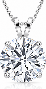 Bliss Diamond Certified 3Ct Round Solitaire Diamond Pendant 14k Gold Necklace Lab Grown
