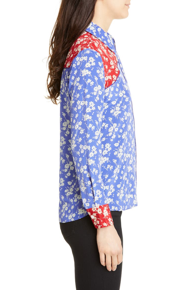Kate Silk Western Shirt, Alternate, color, COMBO WILDFLOWER