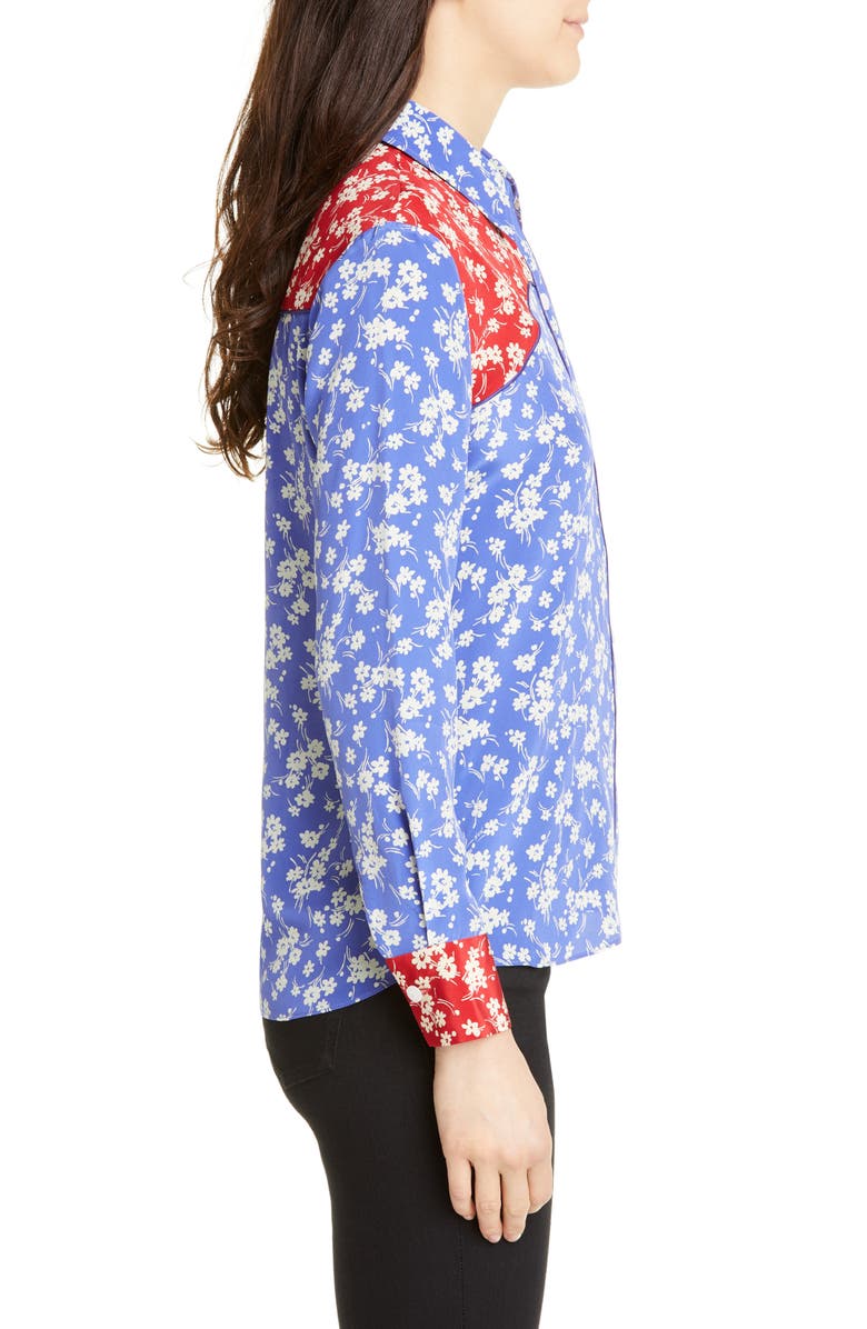 HVN Kate Silk Western Shirt, Alternate, color, 