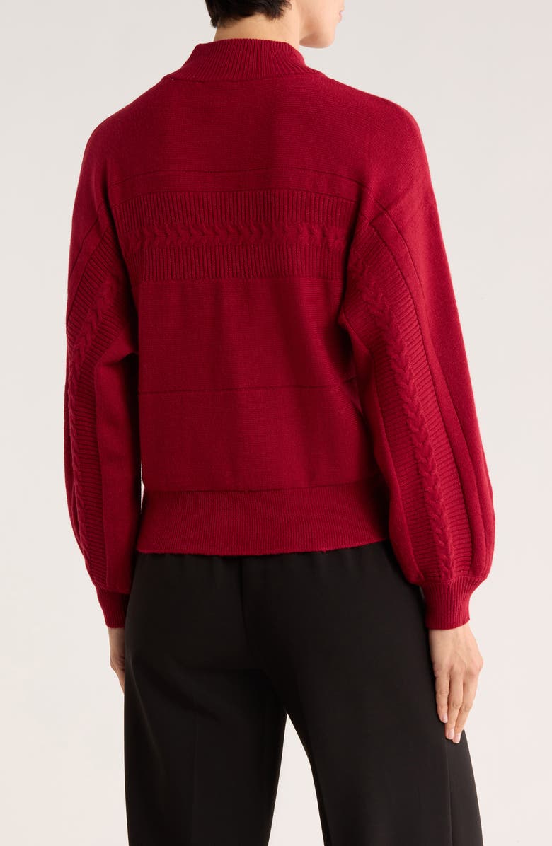 ELIE ELIE TAHARI Dolman Balloon Sleeve Sweater, Alternate, color, Rich Rhubarb Red