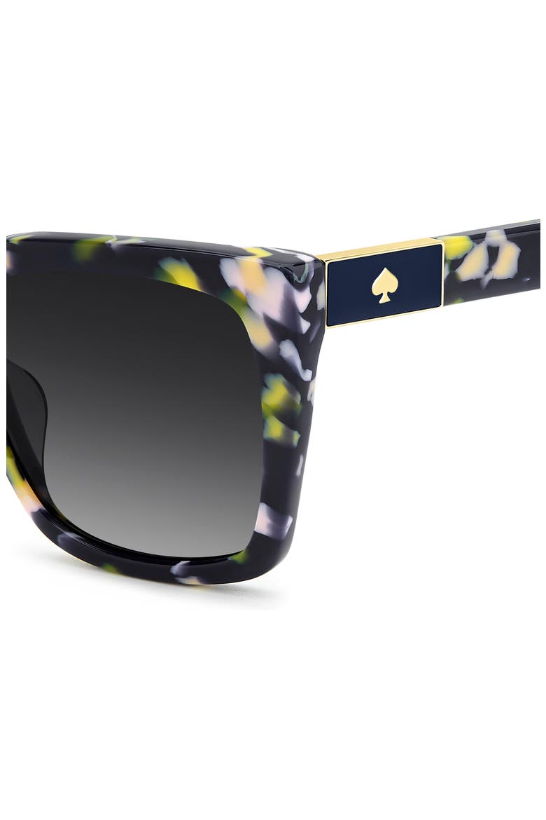 lilah 55mm gradient polarized square sunglasses, Alternate, color, BLACK MULTICOLOR/ GREY POLAR