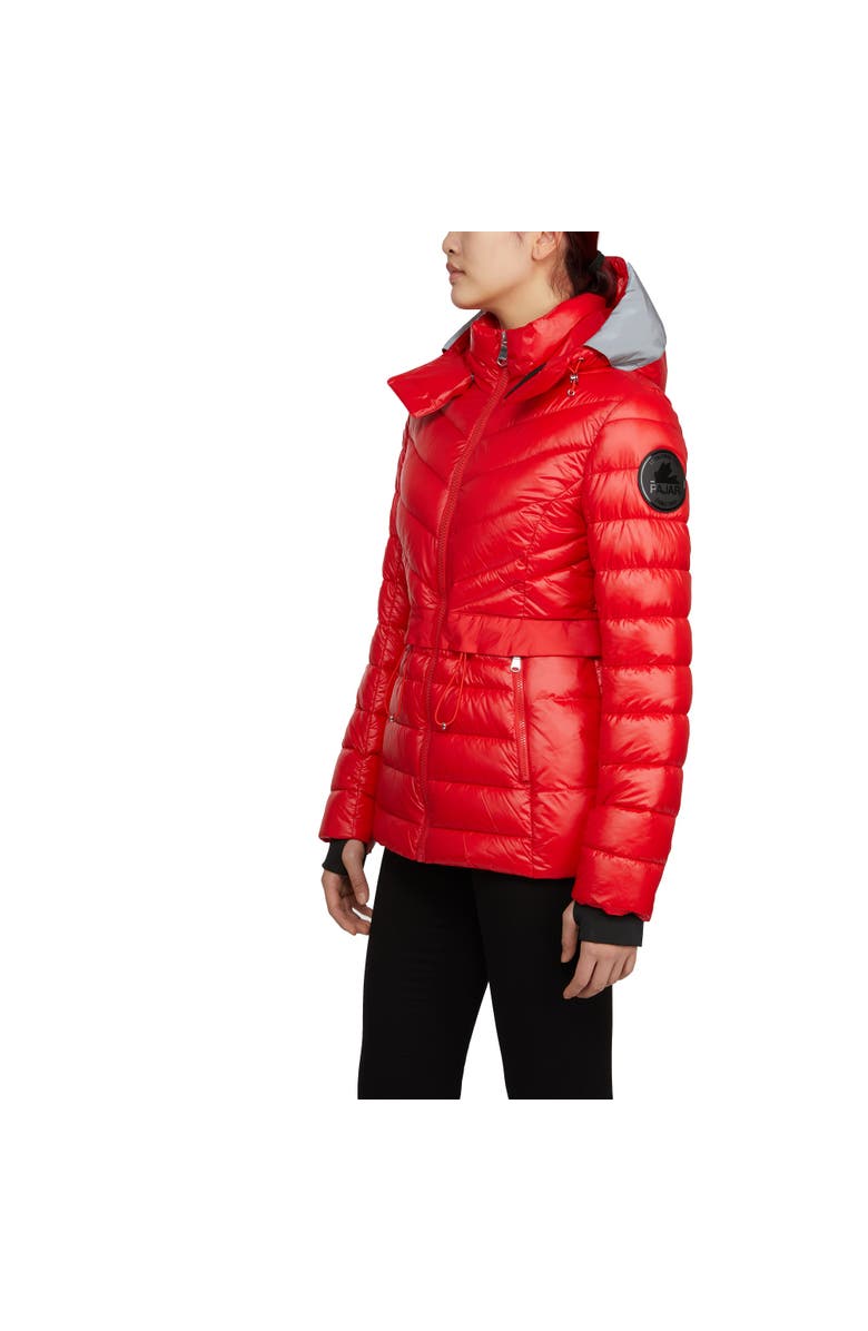 Pajar Women's Bailey Packable Lightweight Puffer Thinsulate with Detachable Hood, Alternate, color, Current Red