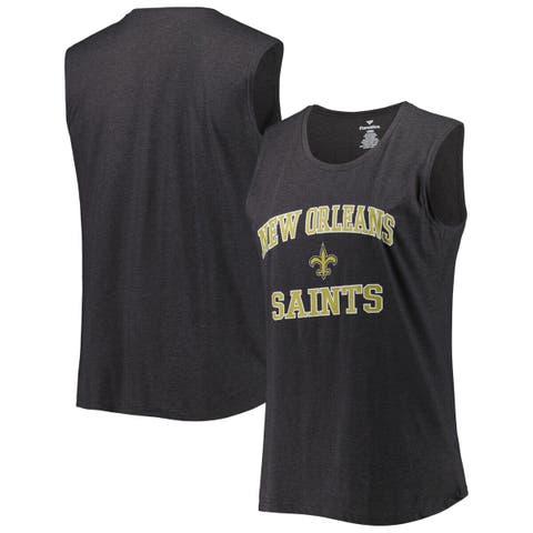Women's Fanatics Branded Heather Charcoal New Orleans Saints Plus Size Tank Top