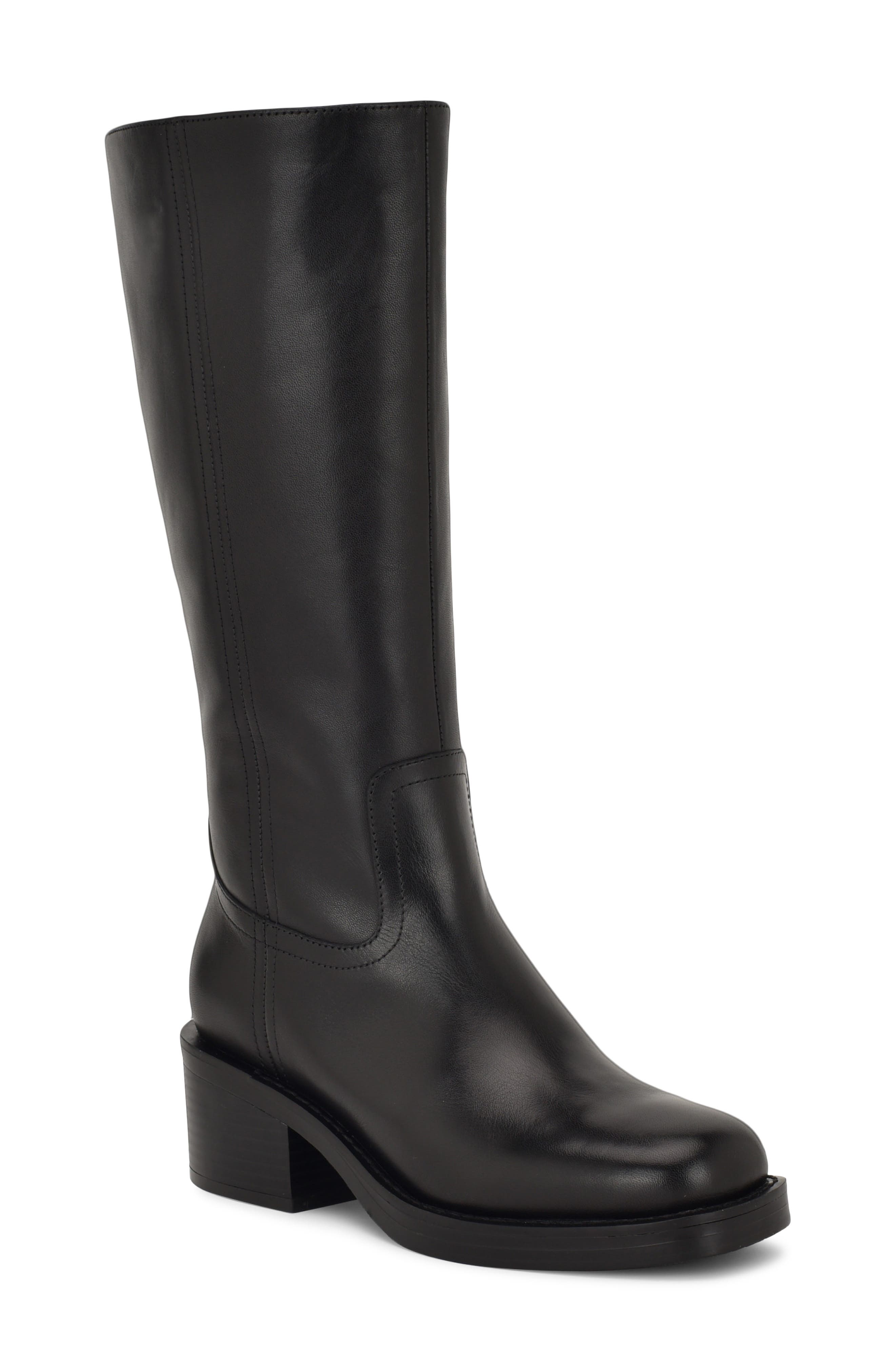 Nine West Broklyn Block Heel Boot, Main, color, Black