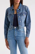 Good American Essential Crop Denim Jacket