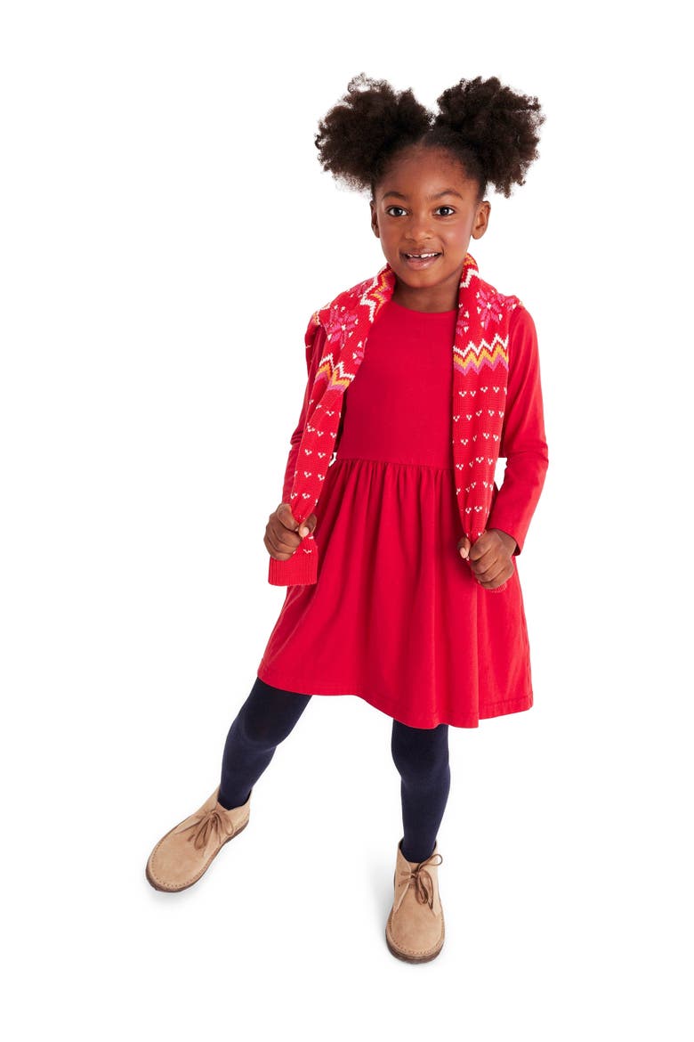 Kids Long Sleeve Perfect Pocket Dress, Alternate, color, Cherry