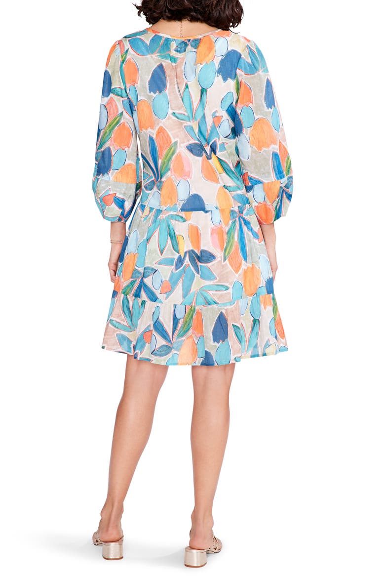 Citrus Grove Floral Dress, Alternate, color, BLUE MULTI