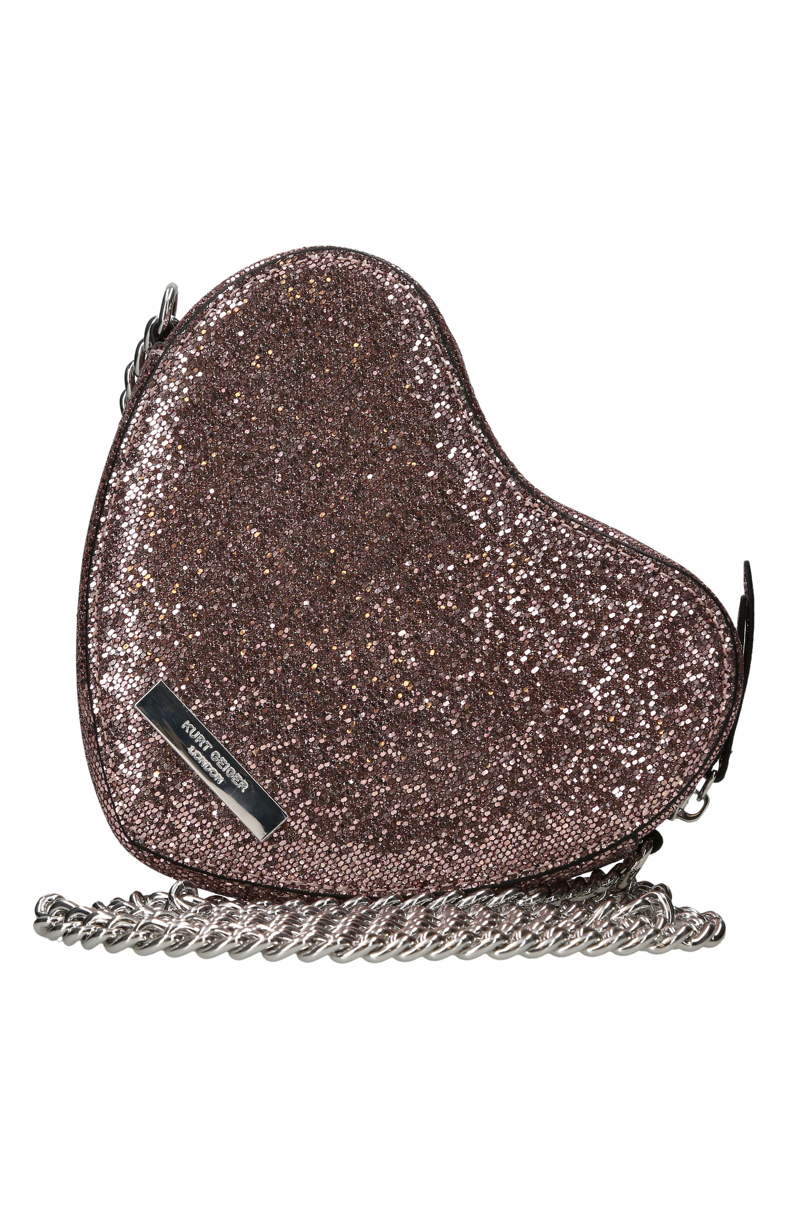 Kurt Geiger London Kensington Bow Heart Crossbody Bag, Alternate, color, 