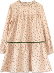 Beet World Piper Tiered Dress with Velvet Trim