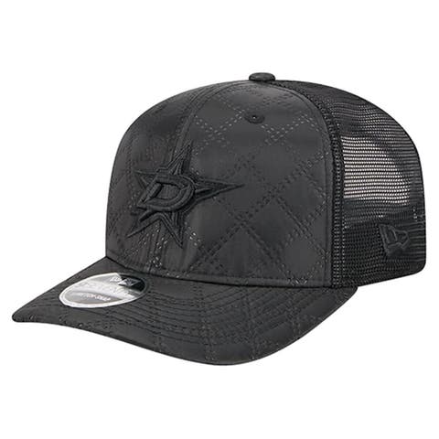 Men's New Era  Black Dallas Stars Quilted Nylon 9SEVENTY Adjustable Trucker Hat
