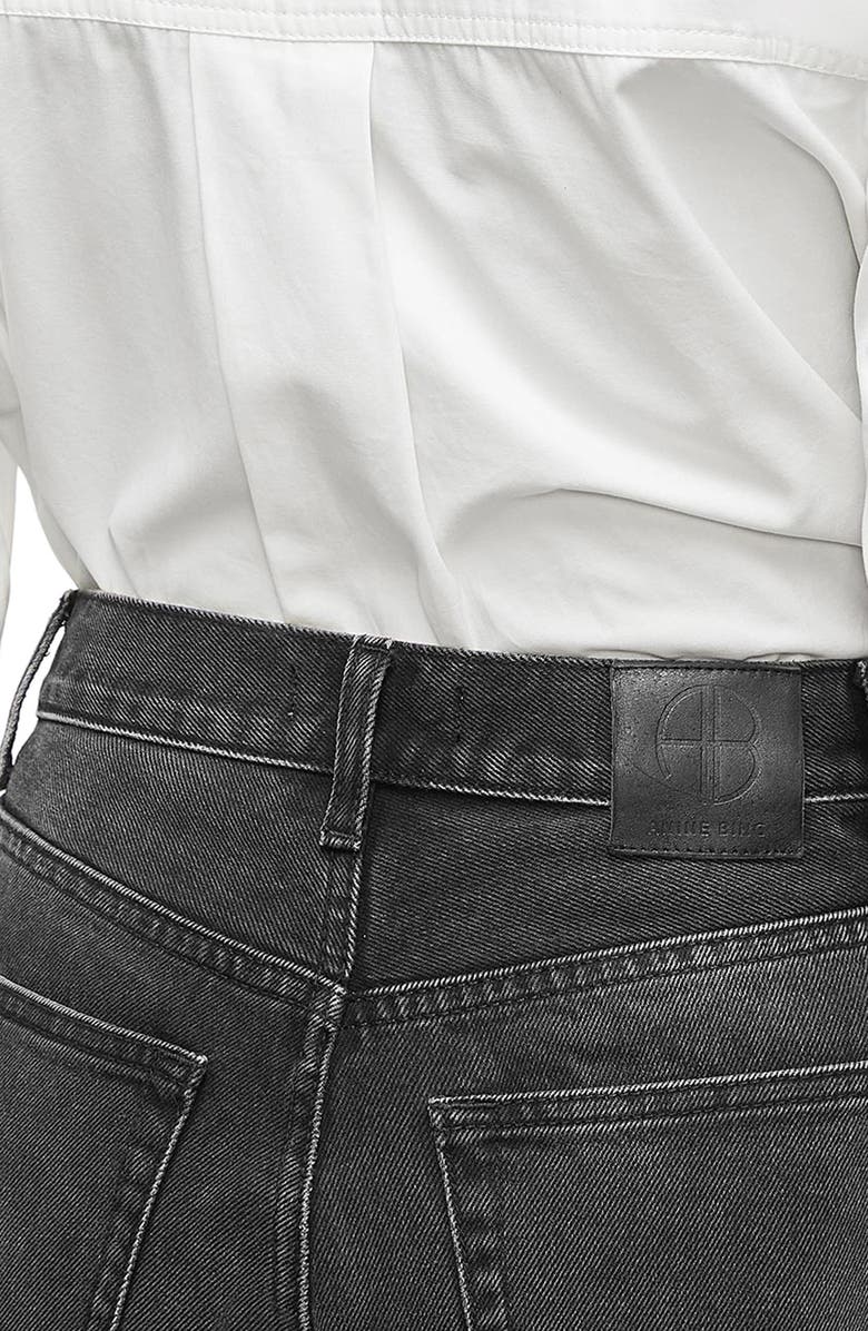 ANINE BING Bonnie Raw Hem Cutoff Denim Shorts, Alternate, color, 