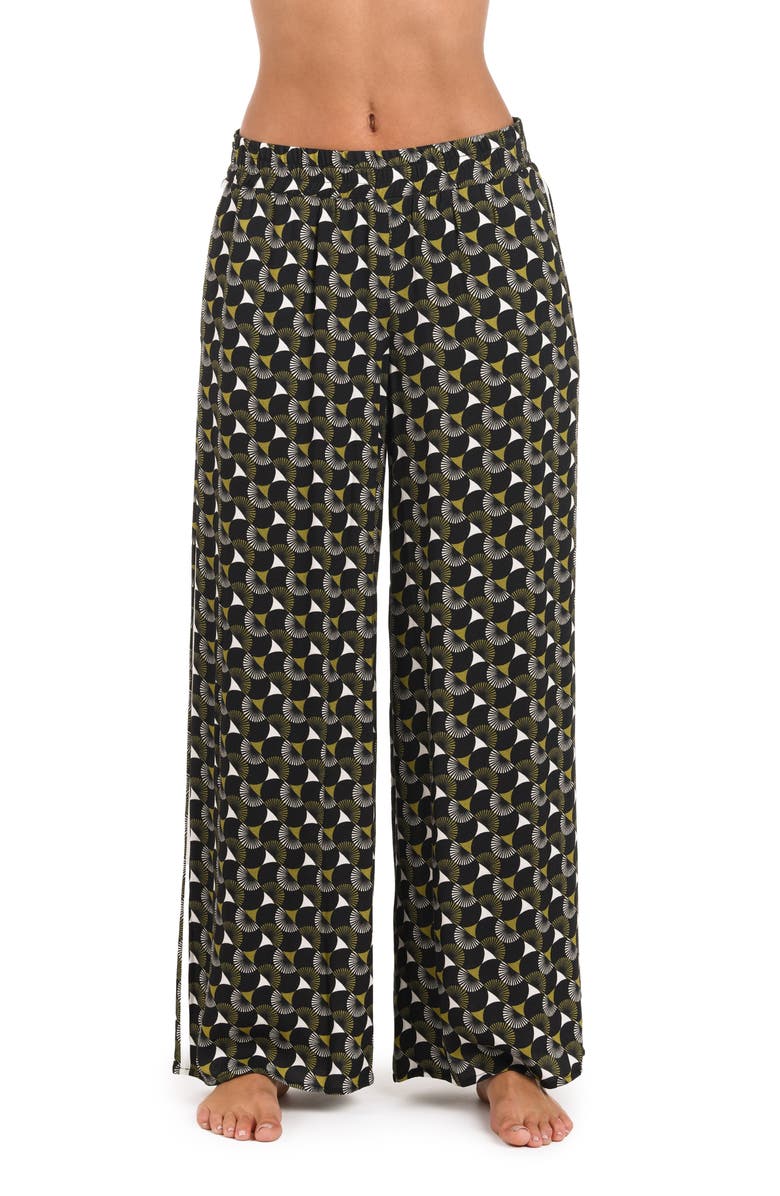 Sunshine 79 Trip Around Beach Cover-Up Pants, Main, color, Black