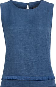 Vince Camuto Tiered Fringe Trim Top