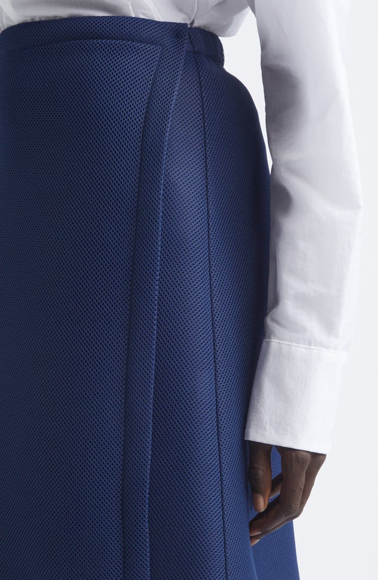 COMING OF AGE Mesh Spacer Knit Skirt, Alternate, color, Navy Mesh