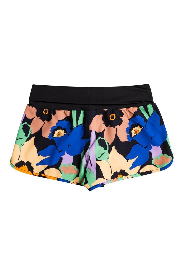 Endless Summer Woven Cover-Up Shorts, Alternate, color, ANTHRACITE FLOWER JA